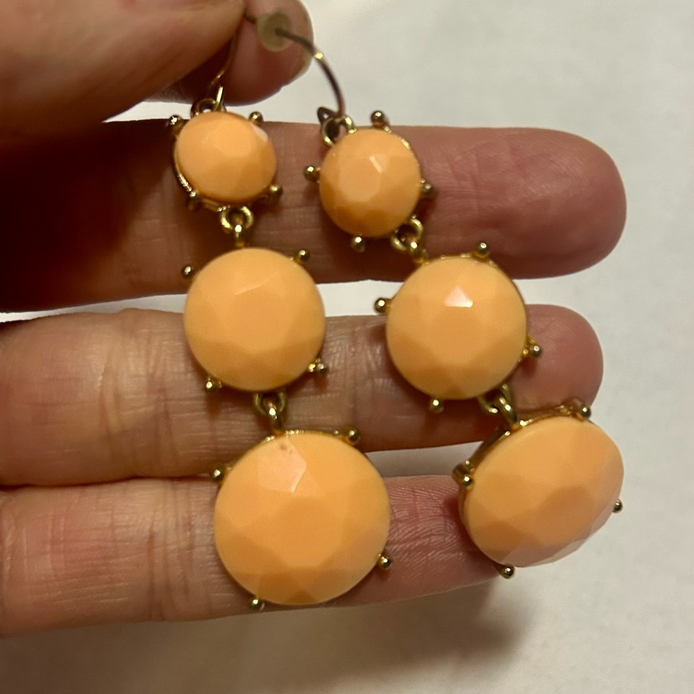 Elegant Orange Bubble Dangle Earrings. OS